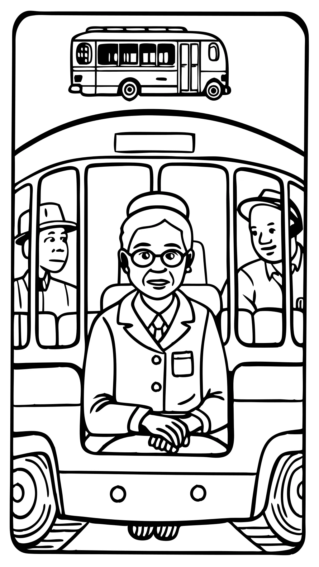 rosa parks coloring pages